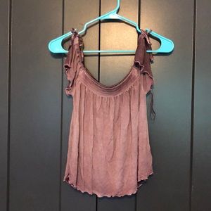 Off the shoulder ruffle top